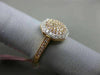 ESTATE WIDE .60CT DIAMOND 18KT WHITE & ROSE GOLD 3D HEXAGON CLUSTER CLASSIC RING