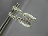 ESTATE 1.0CT DIAMOND 14K WHITE GOLD CLASSIC OVAL CURVED INSIDE OUT HOOP EARRINGS