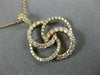 ESTATE LARGE .66CT DIAMOND 18KT ROSE GOLD 3D OPEN FLOWER CIRCLE OF LIFE PENDANT