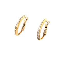 .33CT DIAMOND 18KT YELLOW GOLD 3D GRADUATING UMBRELLA CLIP ON HANGING EARRINGS