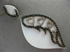 ESTATE 1.28CT BLACK DIAMOND & WHITE AGATE 14K ROSE GOLD MULTI HEART LEAF PENDANT
