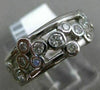 ESTATE WIDE .60CT ROUND DIAMOND 14KT WHITE GOLD 3D CLASSIC ETOILE WAVE FUN RING
