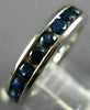 ESTATE 1.20CT AAA ROUND SAPPHIRE 14KT WHITE GOLD 3D CHANNEL ETERNITY RING #22442