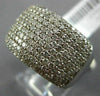 ESTATE LARGE 2.0CT DIAMOND 14K WHITE GOLD 3D PAVE SEMI ETERNITY ANNIVERSARY RING
