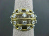 ESTATE LARGE 1.49CT DIAMOND 14KT YELLOW GOLD ETOILE LARGE FUN RING ONE OF A KIND