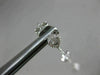 ESTATE 1.19CT DIAMOND 18K WHITE GOLD SOLITAIRE TEAR DROP FLOWER HANGING EARRINGS