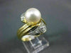 ANTIQUE DIAMOND 9MM SOUTH PEARL 14KT YELLOW GOLD COCKTAIL RING #17189