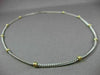 ESTATE LONG 14KT WHITE & YELLOW GOLD ITALIAN BEAD BY THE YARD NECKLACE #22905