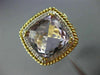 ESTATE LARGE 10.93CT DIAMOND & AAA AMETHYST 14KT YELLOW GOLD ROPE FILIGREE RING