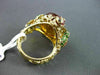 ANTTIQUE LARGE 13.22CT DIAMOND & GEMSTONES 18K YELLOW GOLD EXTRA FACET 3D RING