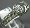 ESTATE WIDE .46CT DIAMOND 14K WHITE GOLD 2 ROW SEMI MOUNT ENGAGEMENT RING #19591