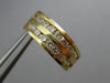 ESTATE 1.0CT DIAMOND 14KT YELLOW GOLD 3D CLASSIC TWO ROW HUGGIE EARRINGS #5319