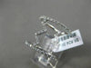ESTATE WIDE .67CT ROUND DIAMOND 18KT WHITE GOLD 3D ZIG ZAG DOUBLE ROW FUN RING