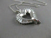 ESTATE 1.65CTW DIAMOND 14K WHITE GOLD OPEN 3D HEART PENDANT + CHAIN FG VVS #9889