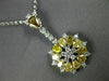 ESTATE 1.97CT WHITE & FANCY YELLOW DIAMOND 18KT WHITE & YELLOW GOLD 3D NECKLACE