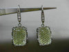 ESTATE LARGE 2.15CT DIAMOND & TOPAZ 18KT BLACK GOLD RECTANGULAR HANGING EARRINGS