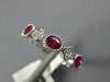 .96CT DIAMOND & AAA RUBY 18KT WHITE GOLD OVAL FLOWER FILIGREE ANNIVERSARY RING