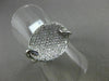 ESTATE WIDE .56CT ROUND DIAMOND 18K WHITE GOLD 3D OVAL WAVE PAVE FUN RING FG VVS