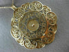ANTIQUE EXTRA LARGE 14KT ROSE GOLD CLASSIC FLOWER CIRCLE FILIGREE PENDANT #21874