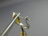 ESTATE LARGE 3.45CT WHITE & FANCY YELLOW DIAMOND 18KT 2 TONE GOLD LEAF EARRINGS