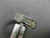 ESTATE WIDE .84CT PRINCESS DIAMOND 14KT WHITE GOLD 3D TWO ROW ANNIVERSARY RING