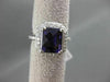 ESTATE LARGE 4.82CTW DIAMOND & AAA AMETHYST 14KT WHITE GOLD FILIGREE HALO RING
