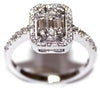 ESTATE .70CT DIAMOND 18KT WHITE GOLD ROUND & BAGUETTE INVISIBLE FRIENDSHIP RING