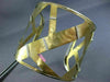 ESTATE EXTRA LARGE .69CT DIAMOND 14KT 2 TONE GOLD SQUARE ZIG ZAG BANGLE BRACELET