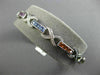 ESTATE 4.18CT DIAMOND MULTI COLOR SAPPHIRE 14K WHITE GOLD X LOVE TENNIS BRACELET
