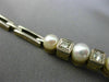ESTATE LARGE .60CT DIAMOND & AAA SOUTH SEA PEARL 14K 2 TONE GOLD TENNIS BRACELET