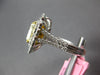 LARGE 5.57CT WHITE & FANCY YELLOW DIAMOND 18K 2 TONE GOLD FLOWER ENGAGEMENT RING