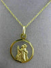 ESTATE 14KT YELLOW GOLD 3D HANDCRAFTED SAINT CHRISTOPHER FLOATING PENDANT #2008