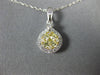 ESTATE .43CT WHITE & FANCY YELLOW DIAMOND 14KT 2 TONE GOLD 3D TEAR DROP PENDANT