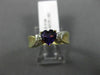 ESTATE .69CT DIAMOND & AAA HEART SHAPE AMETHYST 14K 2 TONE GOLD 3D PROMISE RING