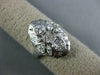 ANTIQUE WIDE .78CT DIAMOND 14KT WHITE GOLD ROUND & MARQUISE FILIGREE RING #565