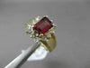 ESTATE 1.65CT DIAMOND & AAA TOURMALINE 14KT YELLOW GOLD SQUARE CUT CLUSTER RING