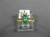 ESTATE .45CT DIAMOND & AAA EMERALD 14KT YELLOW GOLD 3D OVAL FLOWER RING #21761