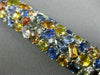 ESTATE MASSIVE 68.77CT DIAMOND & MULTI COLOR SAPPHIRE 18K WHITE GOLD 3D BRACELET