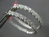 LARGE 4.36CT DIAMOND 18KT WHITE GOLD 3D ROUND INSIDE OUT HOOP HANGING EARRINGS