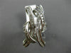 ESTATE MASSIVE 1.92CT DIAMOND 18KT WHITE GOLD 3D CRISS CROSS LOVE KNOT FUN RING