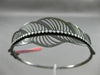 ESTATE 1.25CT DIAMOND 14KT BLACK GOLD 3D MULTI LEAF HANDCRAFTED BANGLE BRACELET