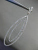 ESTATE EXTRA LARGE 5.75CT DIAMOND 14KT WHITE GOLD JOURNEY DROP HANGING EARRINGS