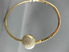 ESTATE LARGE 2.60CT DIAMOND & AAA SOUTH SEA PEARL 18KT ROSE GOLD BANGLE BRACELET