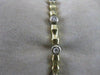 ESTATE .85CTW DIAMOND 14K WHITE YELLOW GOLD BAMBOO LINK BRACELET 4MM WIDE #10186