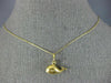 ESTATE 14K YELLOW GOLD 3D CLASSIC HANDCRAFTED BABY WHALE FLOATING PENDANT #25066