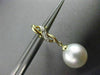 ESTATE DIAMOND 14K WHITE & YELLOW GOLD SOUTH SEA PEARL INFINITY HANGING EARRINGS