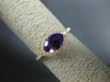 ESTATE 1.28CT DIAMOND & AAA AMETHYST 14KT ROSE GOLD SEMI ETERNITY FILIGREE RING