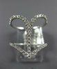 ESTATE LARGE .50CT DIAMOND 18KT WHITE GOLD 3D CLASSIC ANCHOR LOVE RING