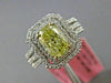 ESTATE LARGE GIA 2.03CT DIAMOND 18KT TWO TONE GOLD OCTAGON HALO ENGAGEMENT RING