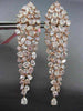 ESTATE EXTRA LARGE 18.98CT PINK DIAMOND 18KT ROSE GOLD CLUSTER HANGING EARRINGS